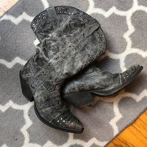 Durango Crush Grey cowboy boots 7